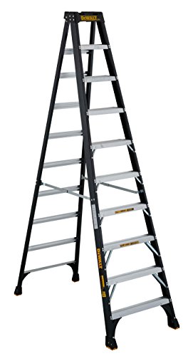 DeWalt DXL3010-10 Fiberglass Stepladder, 10-Feet, Black
