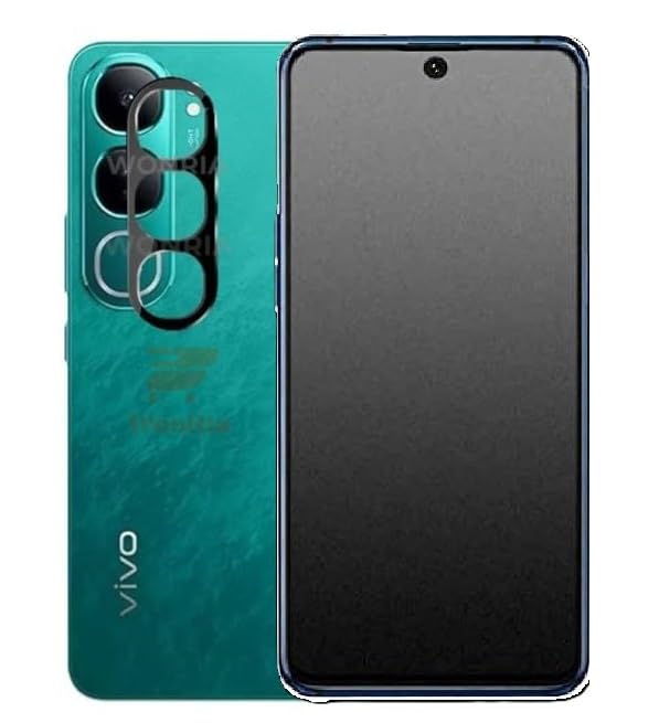 Image of WonRia [1+1 Matte Tempered Glass Compatible with Vivo Y300 5G with 3D Camera Lens Protector Glass Edges to Edge Screen Guard Protector - (Pack of 2)