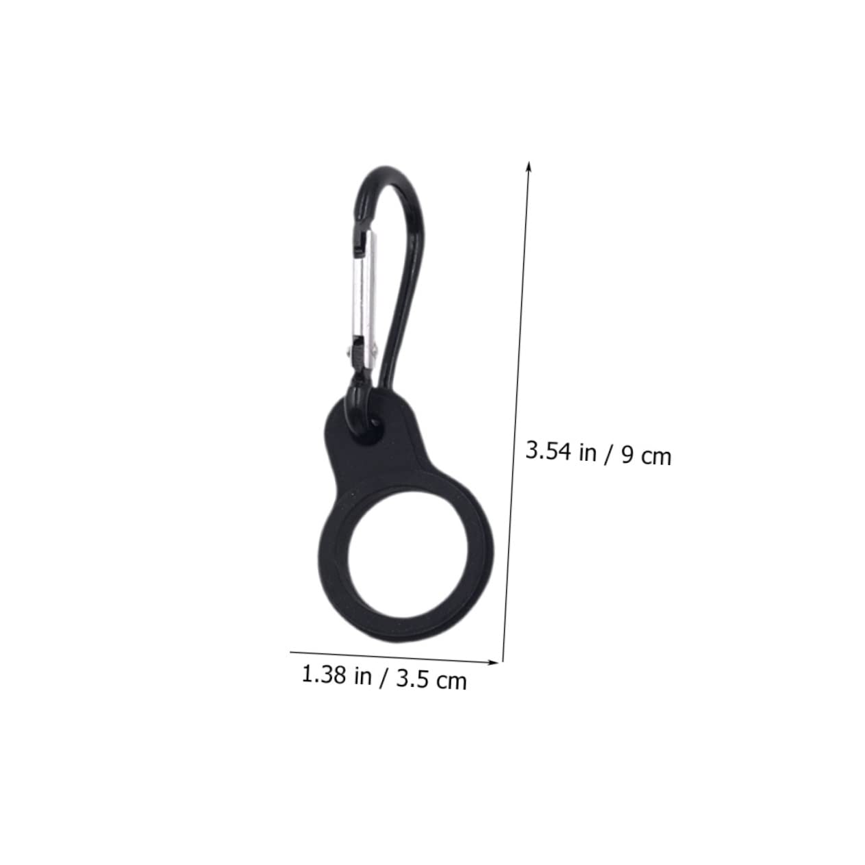 UPKOCH Wasserkocher-aufhänger Groß Wasserflasche Mit Träger Haken Schlüssel Sport Wandern Fitnessstudio Tragen Tragbar Wasserflaschen Flaschenregal Kieselgel Schwarz