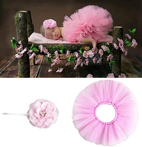 VUCDXOP Recién Nacido Bebé Falda Tutu Ropa Jersey Traje Foto Prop Ropa con Banda para el Cabello