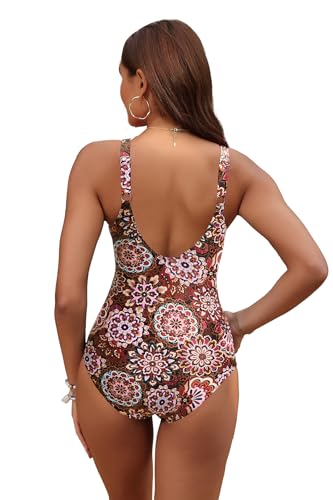 Image of Holipick Women Tummy Control One Piece Swimsuit - Push Up Bathing Suit Full Coverage Slimming Swimwear
