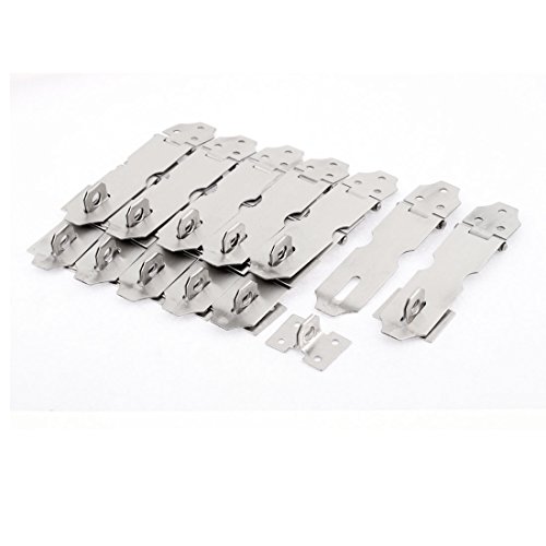 Image of Aexit Warehouse Cabinets Stainless Steel Padlock Hasp Staple Set 86mm Length 12 Pcs (7fde71354c5070e792da1f0b5aa5b24f)