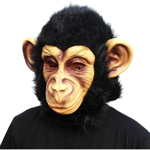 Animal Mask Monkey Mask Novelty Halloween Costume Party Animal Head Mask Chimp Cover