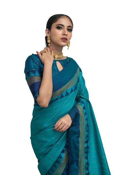 Sari en soie Kanjivaram style Banarasi pour femme jacquard Zari