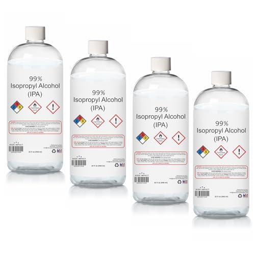 High Impact 99% Isopropyl Alcohol (IPA) 32oz - Made in The USA - Pack of 4