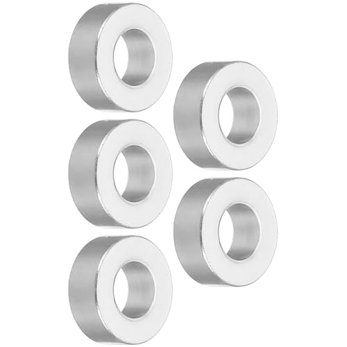 Image of TOP-VIGOR 5Pcs M8 Aluminum Spacer, 8.2mm ID x 16mm OD x 6mm Length Metal Spacer, Round Plain Finish Spacer Screw Standoff Bushing for M8 Screws Bolts and Rods