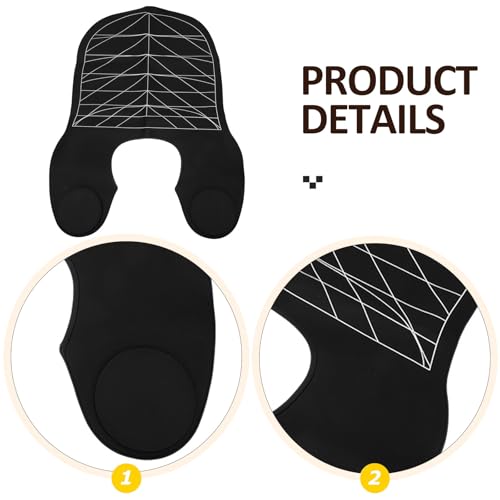 Capa de corte de pelo impermeable de silicona con protector de cuello para peluquería y salón miniatura 3