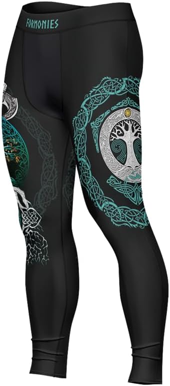 Viking Men's Compression Spats BJJ Men Tights for Working Out Training MMA Jiu Jitsu Grappling