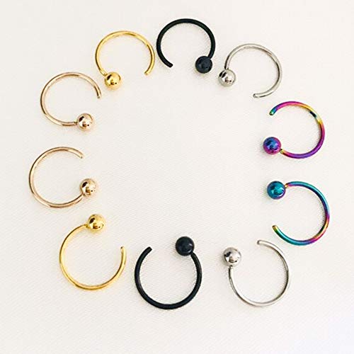 5pairs Mixed colors Ball Huggie Earrings hoop Cartilage Tragus Earrings 316L Stainless Steel Black Silver Gold Small Hoop Earrings4