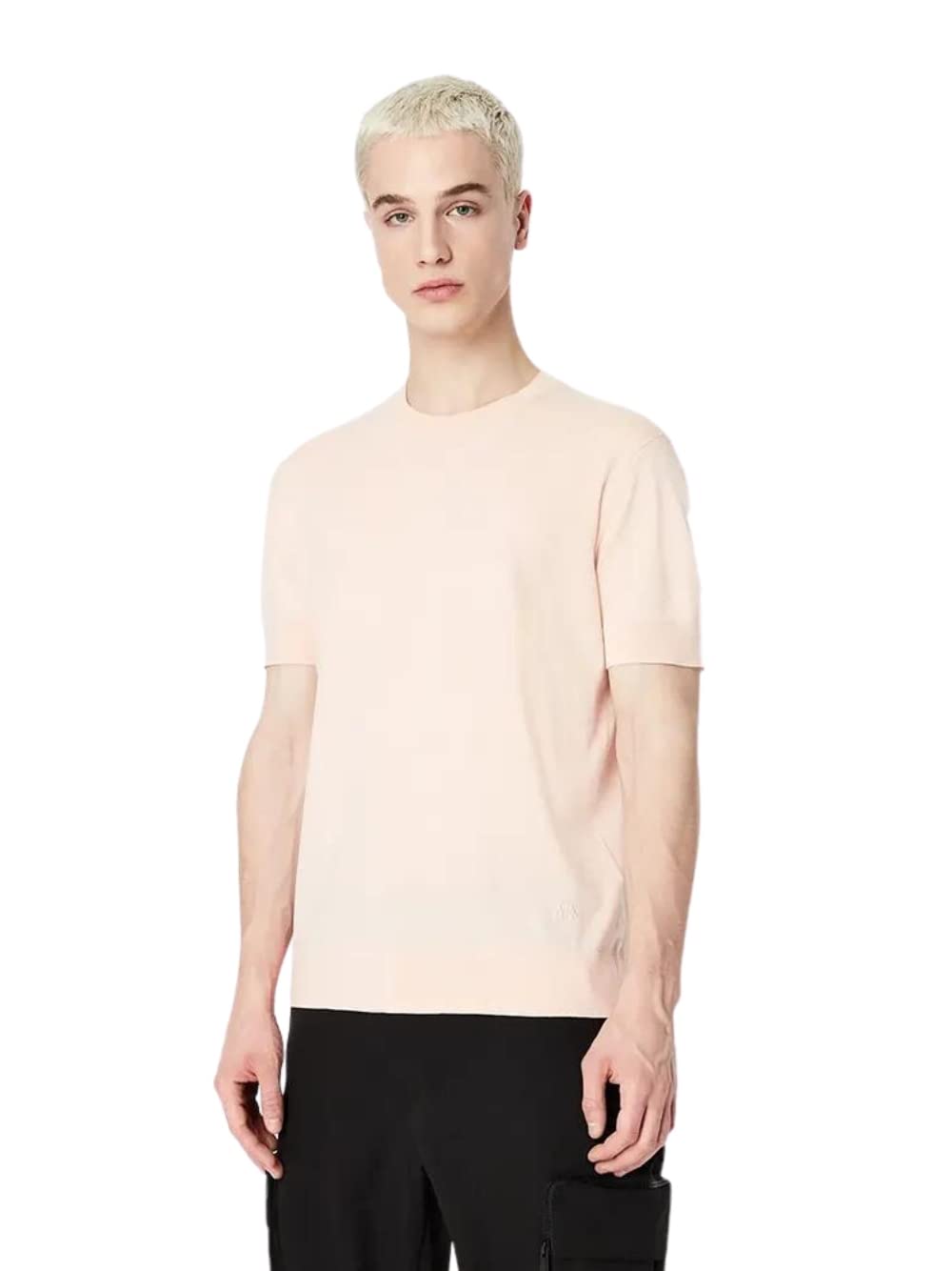 ARMANI EXCHANGE Camiseta de manga corta para hombre de algodón, color Dusty Rose modelo 3RZM2X ZM3JZ 24AP, Dusty Rose, XL