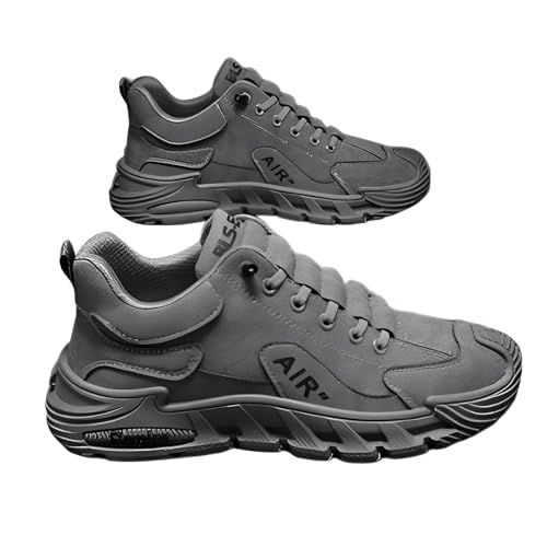 [ahomeone] トレッキングシューズ メンズ 防水 ローカット 防水シューズ メンズ 厚底 5cm身長アップ レディース スニーカー 男女兼用 滑り止め 耐摩耗 衝撃吸収 通気 幅広 釣り おしゃれ 初心者 軽量