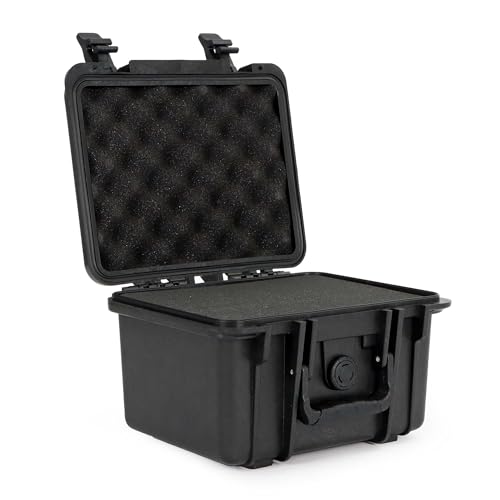Wiltec Mallette de transport universelle robuste – 27 x 23,1 x 18 cm – en PP et Fibre de verre – avec Mousse cube personnalisable – Valise de protection pour...