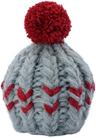 USWire Crochet Shift Knob Beanie Cover for Shifter (Gray/Red)