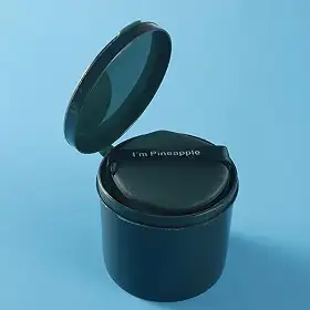 Conjunto de sopro cosmético com caixa gota de água redonda dupla face esponja de maquiagem macia ferramenta de pó lavável de beleza, forma de gota d'água verde