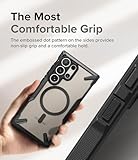 Ringke Fusion-X [Compatible with MagSafe] Designed for Samsung Galaxy S24 Ultra Case 5G, Anti-Fingerprint Rugged Shockproof Protective Phone Cover - Magnetic Matte Black - Image 7
