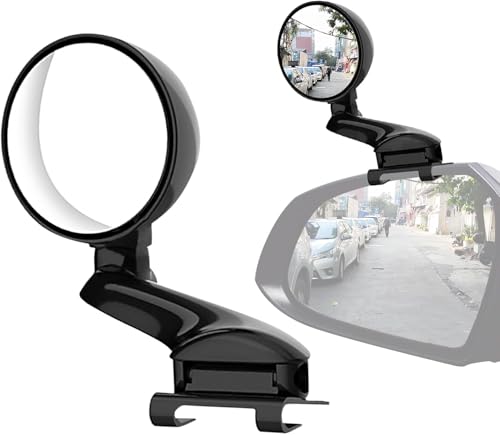 Image of Blind Spot Mirror Adjustable 360 Degree Car Side Mirror, HD Glass Rear View Exterior Accessories Frame Thickness Less than 5MM for Car SUV (long-armed Left)