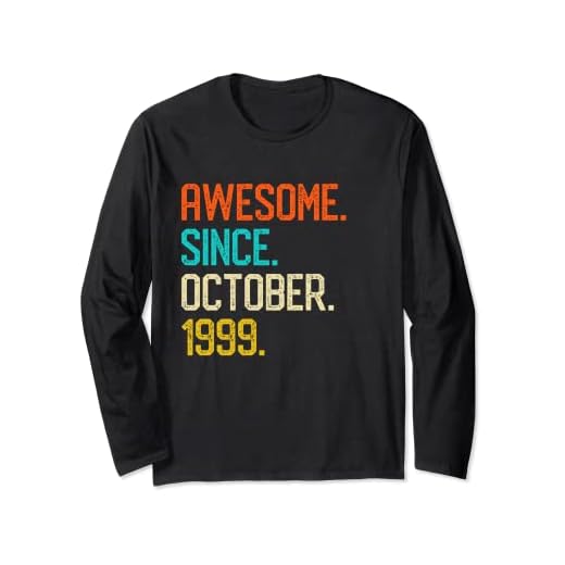 Octubre 1999 Regalo 21 Años Cumpleaños Hombre Mujer Manga Larga