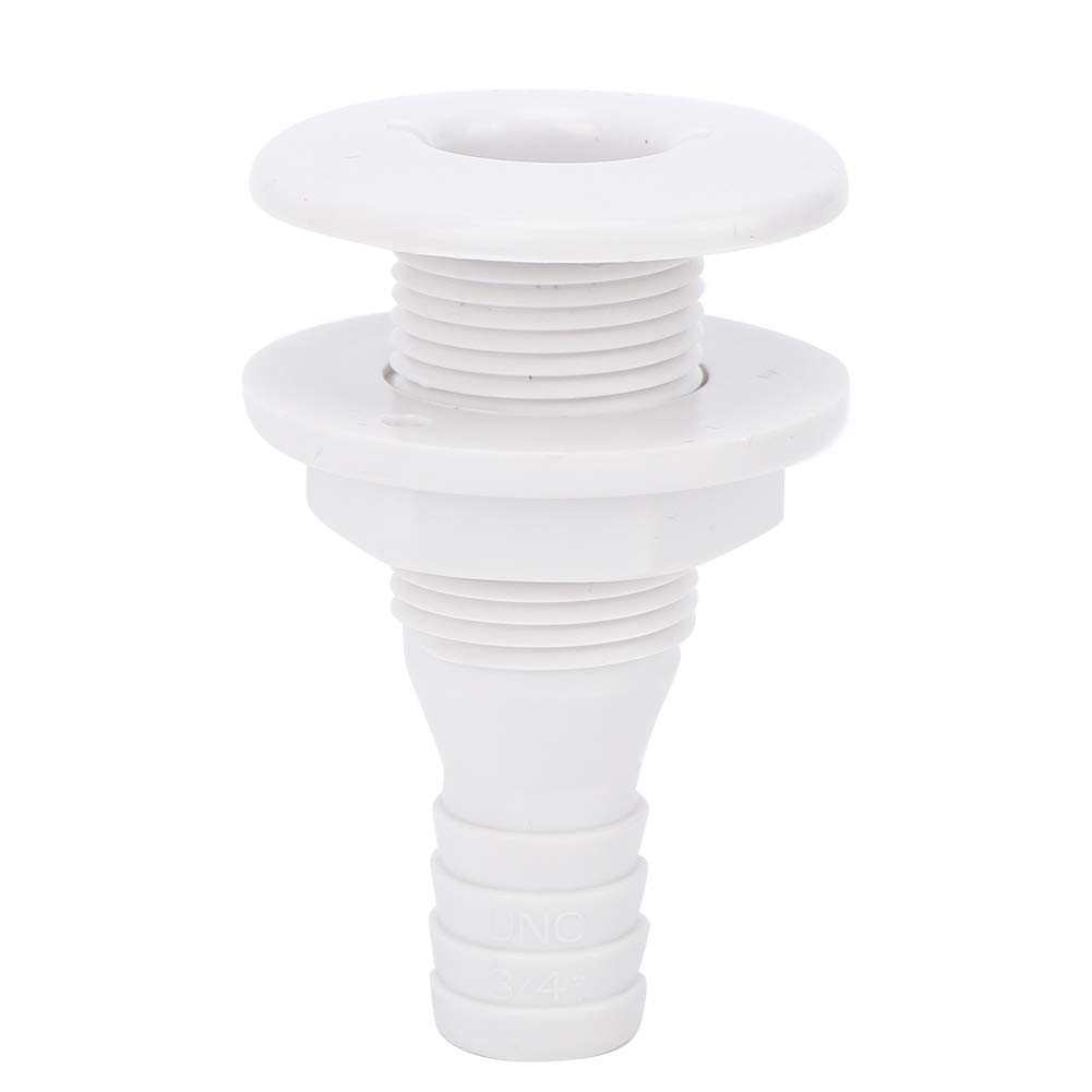 Buachois Thru Hull Fitting, Boat Drain Fitting, Marine Thru Hull Exhaust Fittings, Boat Drain Outlet Plug Plastic Through Hull Connection for Marine Yacht Speedboat