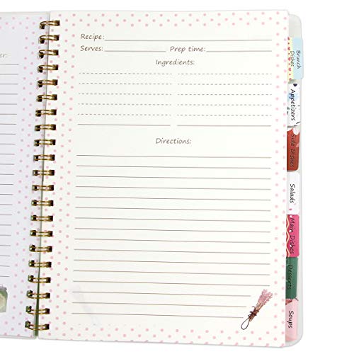 Image of ceiba tree Recipe Book to Write in Your Own Recipes Family Blank Cookbook with Tabs Stickers 8.5 x 11 inch Gift Ideas for Wife Mom Women