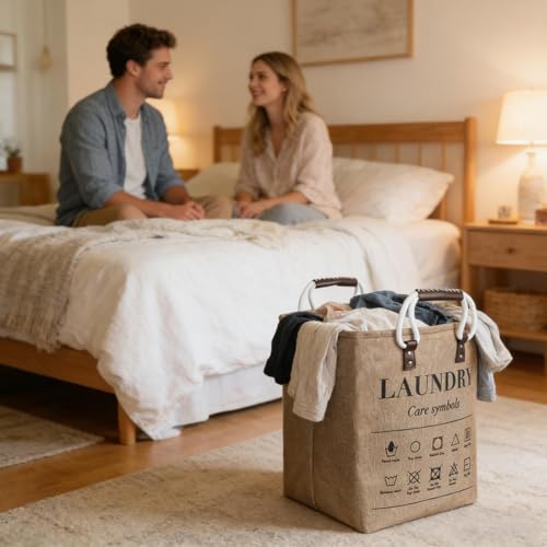 Panier à linge avec couvercle idéal pour la chambre de bébé