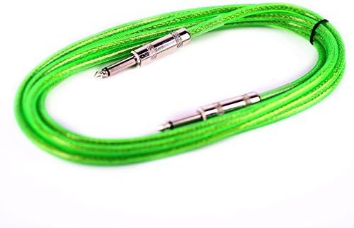 MUSEUNLIMITED Electric Acoustic Amplifier Guitar Cable Guitar Patch Cable Green 10ft feet 3M For Electric / Acoustic Guitar Parts And Accessories.