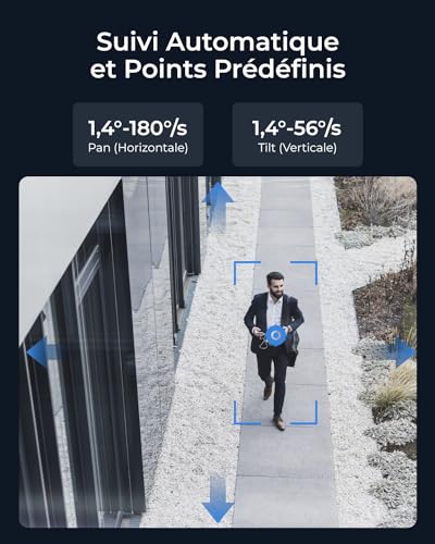 Reolink 4K PTZ Caméra Surveillance PoE, Zoom Optique 3D 16X, Pan 360°+Tilt 90°, Suivi Automatique, Vision Nocturne Jusqu'à 80m, Détection de Personne/Véhicule/Animal, Audio Bidirectionnel, RLC-823S2 – Image 4