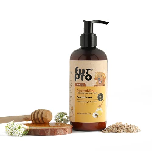 Image of Natural Dog Conditioner - Manuka Honey & Oatmeal | Controls Hairfall, Soothes Itchiness & Inflammation | Hydrates, Softens & Adds Shine | for All Breeds - 300ml