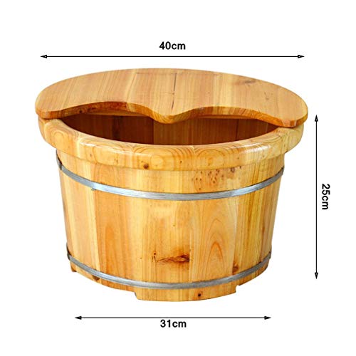Spa de pies de madera BABYCE con tapa y aroma natural miniatura 2