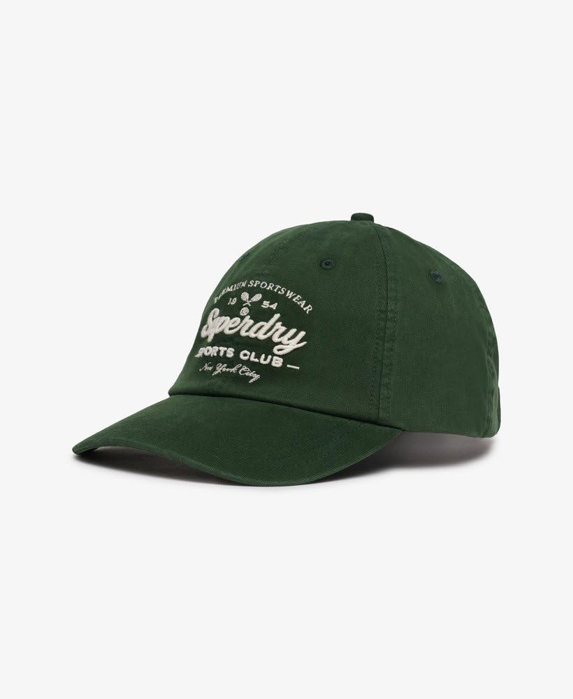 Superdry Damska czapka baseballowa Vintage Club ciemnozielona 1 rozmiar