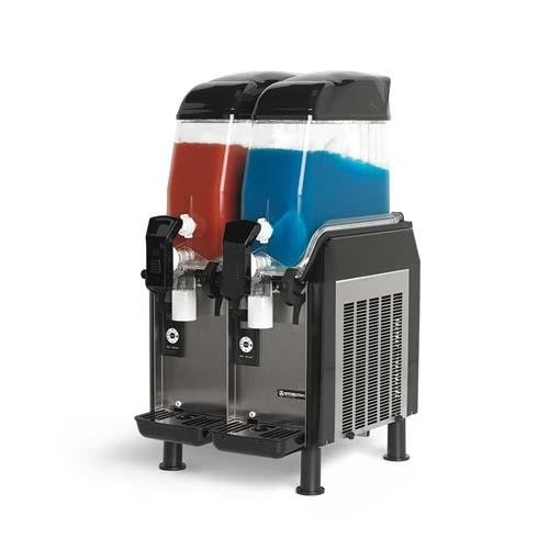 Vollrath Vollrath Stoelting Frozen Beverage Dispenser, counter model, 16-1/8"W x 22"D x 30-3/4"H, air-cooled, self-contained refrigeration, (2) bowls, 3.2-gallon capacity ((68) 12 oz. servings) each, for cold, frozen slush & milk-based drinks, includes: night mode, low level alert, temperature alert & on-board diagnostics, seal-less drive shaft, horizontal & vertical auger design, clear bowl with black base, 5 ft. cord with NEMA 5-15P, 115v/60/1-ph, 12amps, cETLus, ETL Sanitation , CBE127-37