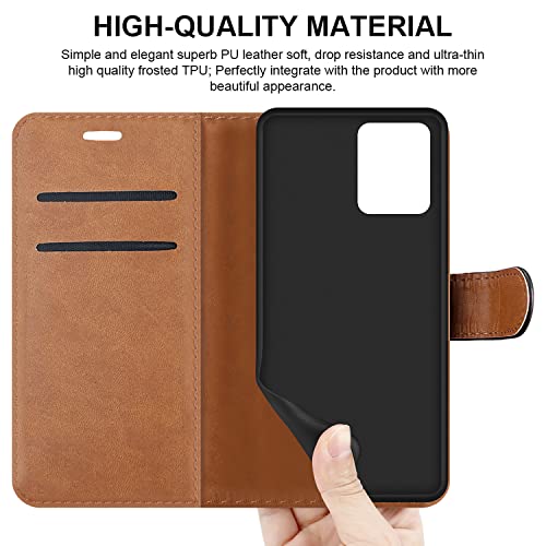 iCatchy Case for Motorola Moto G13 / G23 / G53 5G Leather Wallet Book Flip Folio Stand View Cover with Card Slots and Kickstand Phone cover (Black) - Image 2