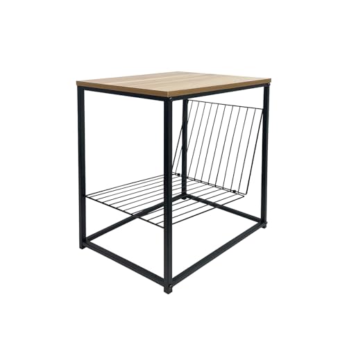 Table basse porte-revues Kasanova marron compacte pour optimiser votre espace