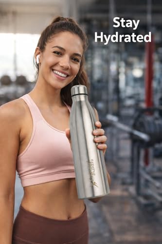 Image of Fitness Mantra Stainless Steel Water Bottle 1L | Reusable, Durable & Leak-Proof Bottle for Daily Use| 1 Piece|