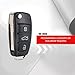 BestKeys 4 Buttons Entry Remote Keyless Car Key Fob Replacement for Audi Compatible with 2010-2014 A1 2006-2010 TT 2009-2010 R8 8X0837220D or 8X0837220 (1)