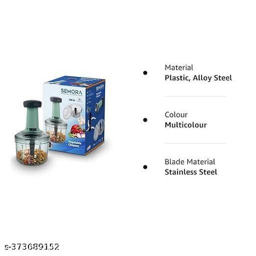 Image of Quick & Easy Square 6 Blade Push Chopper Push N Chop Hand Press Vegetable Chopper with Easy Push and Close - 1000 REV-P004