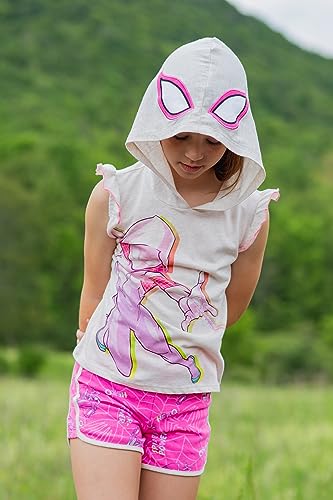 Image of Marvel Spider-Man Girls Cosplay Tank Top and French Terry Dolphin Shorts Outfit Set Toddler to Big Kid Sizes (2T - 14-16)