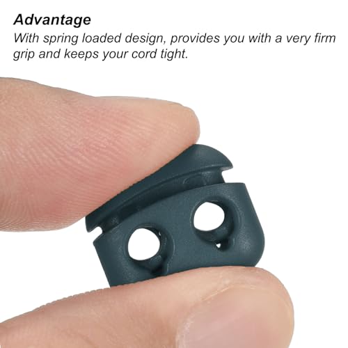 PATIKIL Cord Locks, 30 Pack Oval Spring Toggle Stopper for Drawstring Bag Shoelaces Sea Green, 16x17mm - Image 4