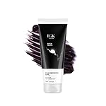 IGK Color Depositing Mask PITCH BLACK - Smoky Gray | Conditioning + Hydrate + Shine | Vegan + Cruelty Free | 6 Oz