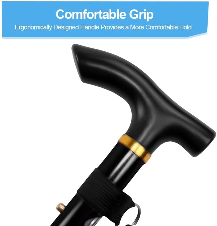 Miniatura 3 de Bastones de senderismo plegables, bastones de senderismo plegables de aleación de aluminio, bastones de senderismo ligeros y ajustables para