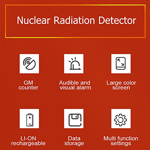Contador digital de radiación nuclear con alarma y pantalla 2 pulg miniatura 5