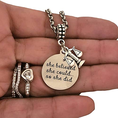 Law Scale of Justice Charm with Bracelet Necklace Keychain for Women Lawyer Attorney Law School Graduation Jewelry gift