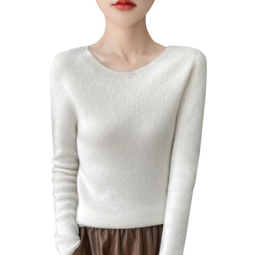 DUHGBNE Jersey Mujer Invierno Elegante Punto Mujer Invierno Lana Oversize Relajado Suéteres