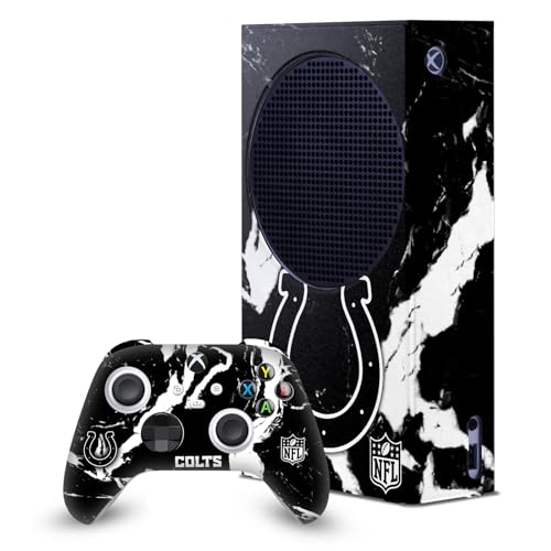 Skin Xbox Series S NFL Indianapolis Colts motif marbre avec découpes de précision