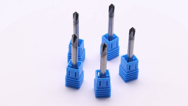 Image of 4 Flute 90 Solid Carbide Chamfer End Mill Set(5Pcs, 3 /16 inch), AlTiN Coated | 90 Chamfer Angle, 3 /16 inch Shank 2 inch OAL, Single End, V Groove Router Bit, for Milling Alloy Steel, Carbon Steel, Cast Iron