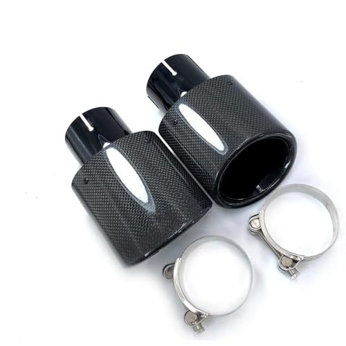 Silenciador tubo de escape coche con boquilla de carbono de gran diámetro 150mm 2