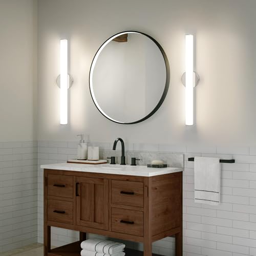 Image of OOWOLF LED Bathroom Vanity Light 4Pack, 16W 24inch Bathroom Lights Fixture, Dimmable 1600LM Led Vanity Lights Bar, 4000K Natural White Bath Wall Lighting Fixture, Vanity Light Fixtures Over Mirror