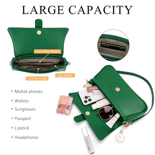 Image of KKXIU Shoulder Bag for Women Small Hobo Handbag Mini Retro Clutch Purses
