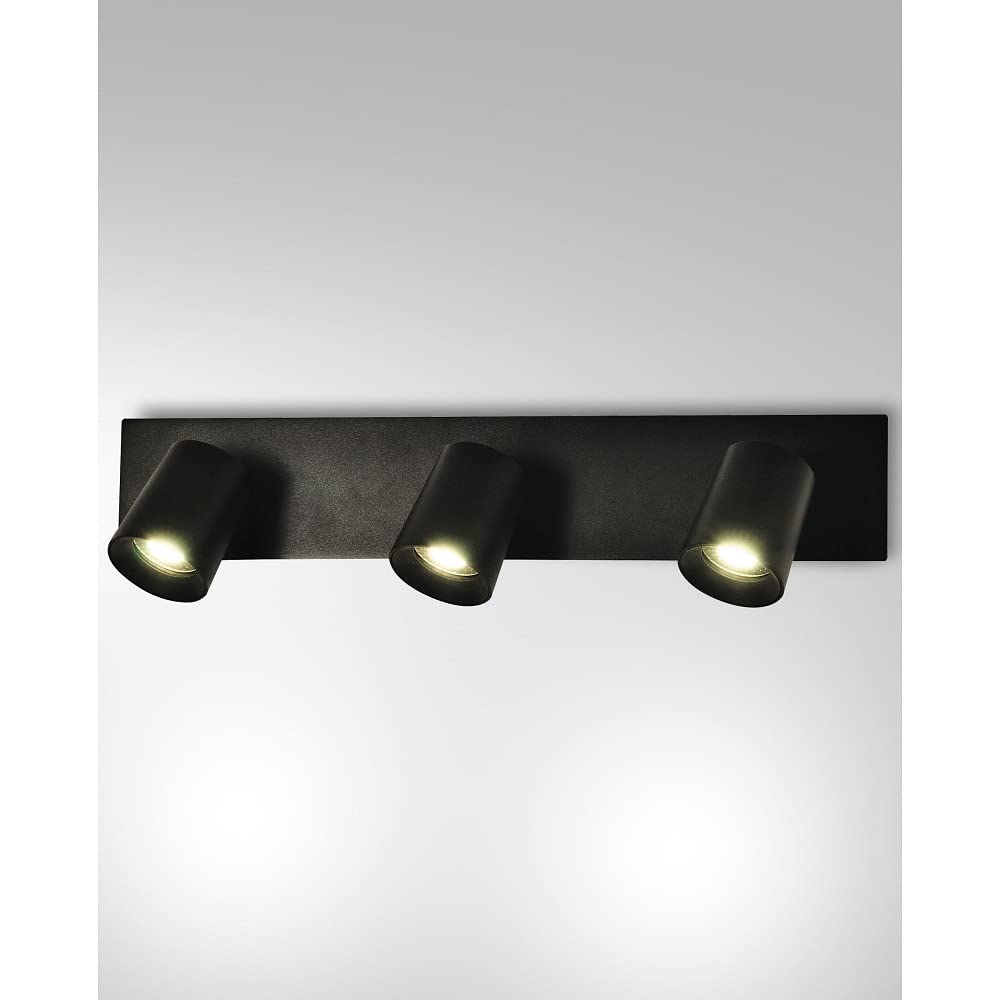 Fabas Luce MODO GU10 Spot Light, 3 Bulbs, IP20, Black