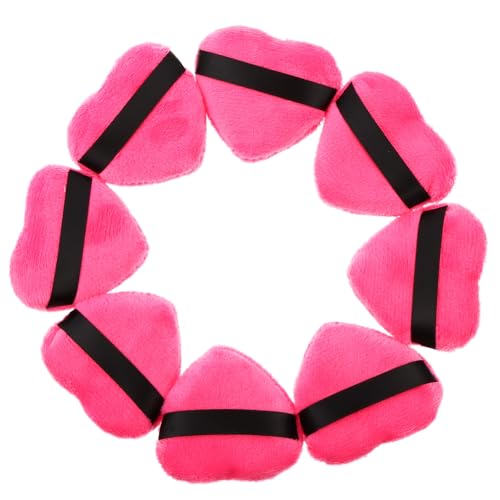 COMPUKAS Borla para Polvos Faciales en Forma con Correa, 8 Piezas, Material y Felpa, Compacto Suavizado de Esquinas para Maquillaje