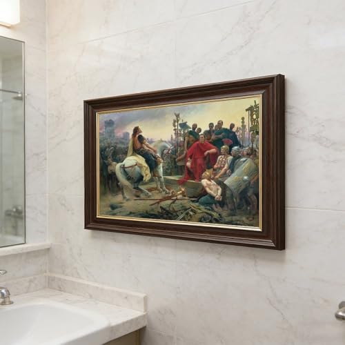 Toile Vercingétorix Jules César décoration murale salon tableau histoire bureau